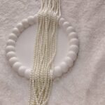4 mm round shape double coated pearls (12 line)