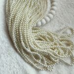 6 mm GLASS ROUND SHAPE PEARLS (single line)