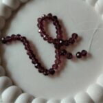 6 mm Majintha Maroon glass crystal