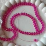 6 mm dark Pink glass Crystal
