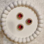 Red Gelly AD stone round  (pack of 3)