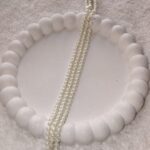 4 mm round shape pearls (3 lines) double coated