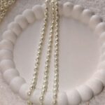 5 mm Oval shape pearls (3 lines) double coated