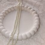 5 mm round shape pearls (3lines) double coated