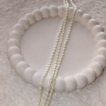 3 mm Oval shape pearls (3 lines)