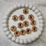 Pink AD stone for managlsutra (pack of 12)