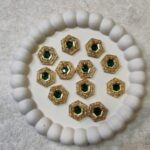 Green AD stone for managlsutra (pack of 12)