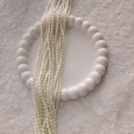 3 mm Oval shape pearls (12 lines)