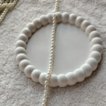 6 mm Round shape pearls single line