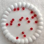8 mm Red glass Crystal
