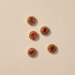 Round red ad stone (Pack of 3)