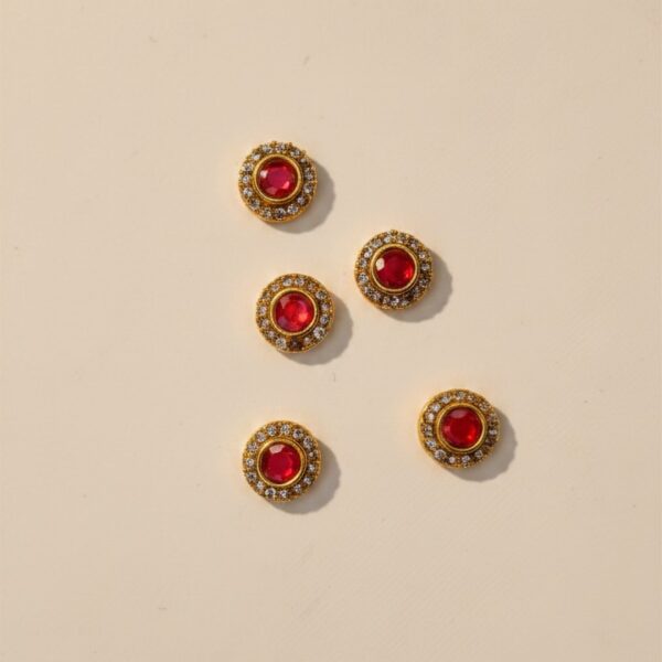 Round red ad stone (Pack of 3)