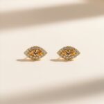 White eye shape ad stone (single)