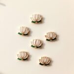 cream White lotus pack of 6