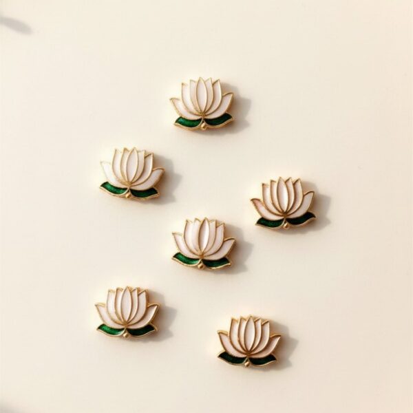 cream White lotus pack of 6