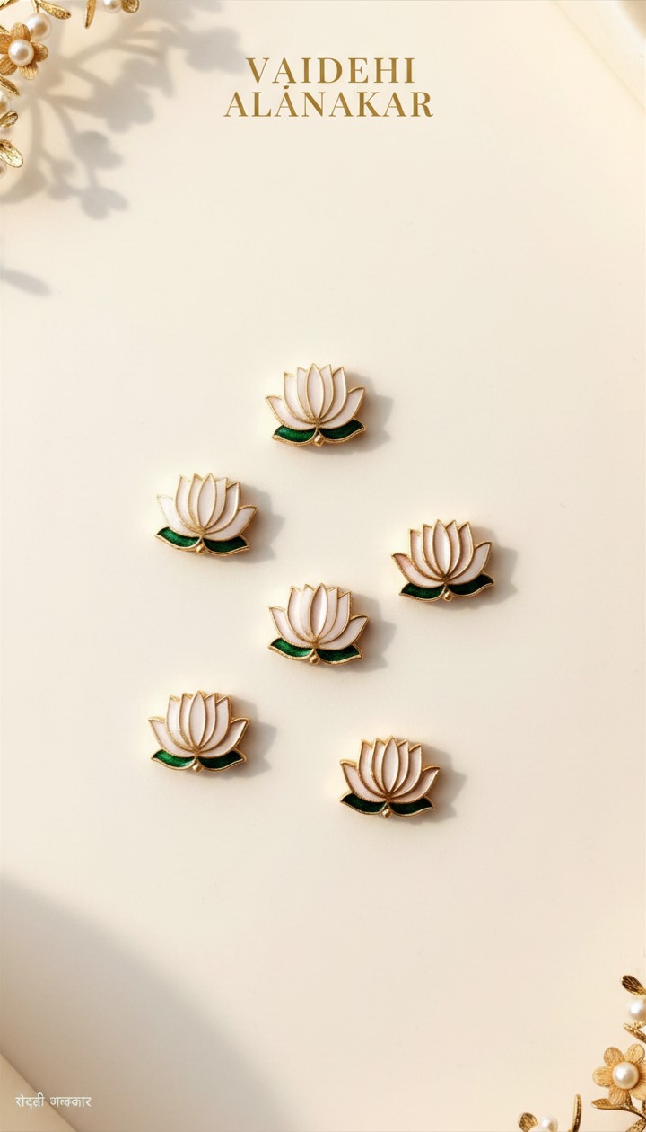 w cream White lotus pack of 6 - Image 1