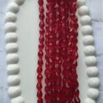 6 mm red crystal (single line)