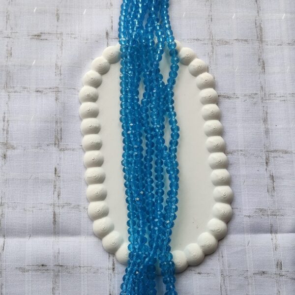 6 mm sky-blue crystal (single line)