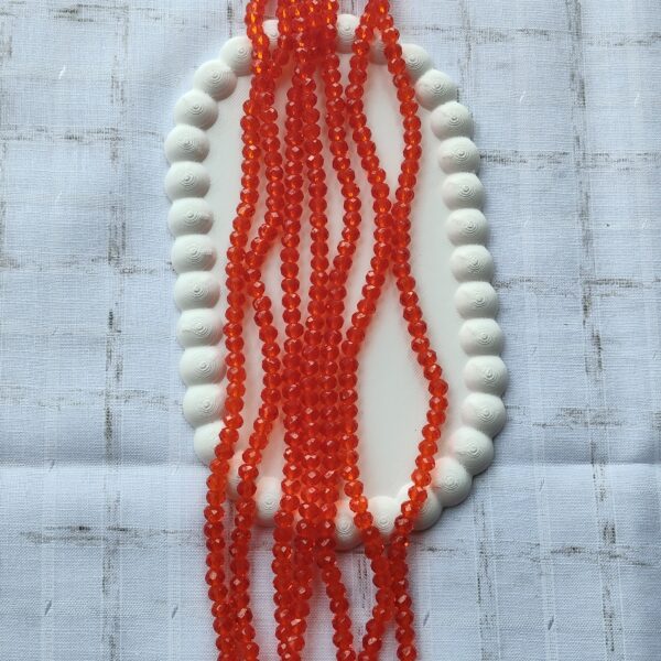 6 mm dark orange crystal (single line)