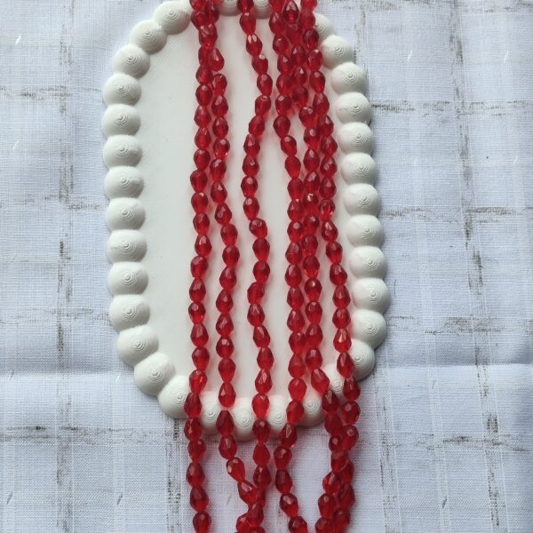 6 mm red crystal drop (single line)
