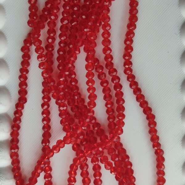 6 mm red crystal (single line)